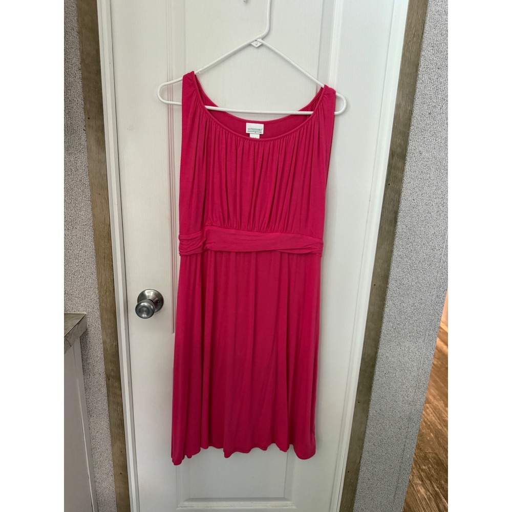 Motherhood Nursingwear Pink Sleeveless Empire Waist Maternity Nursing Dress M